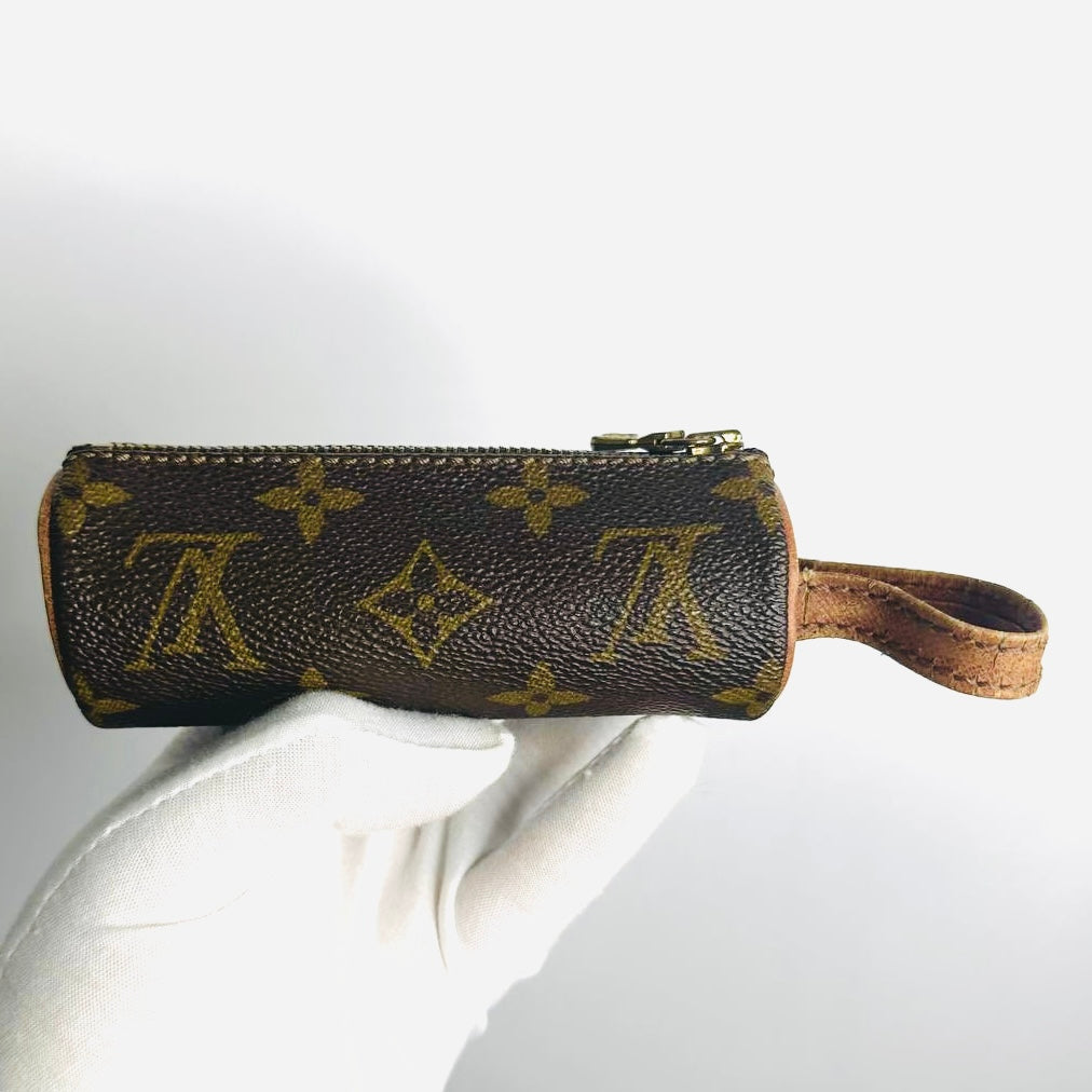 Louis Vuitton LV Monogram Logo GHW Papillon Roller Pochette Wrislet Pouch Clutch Case