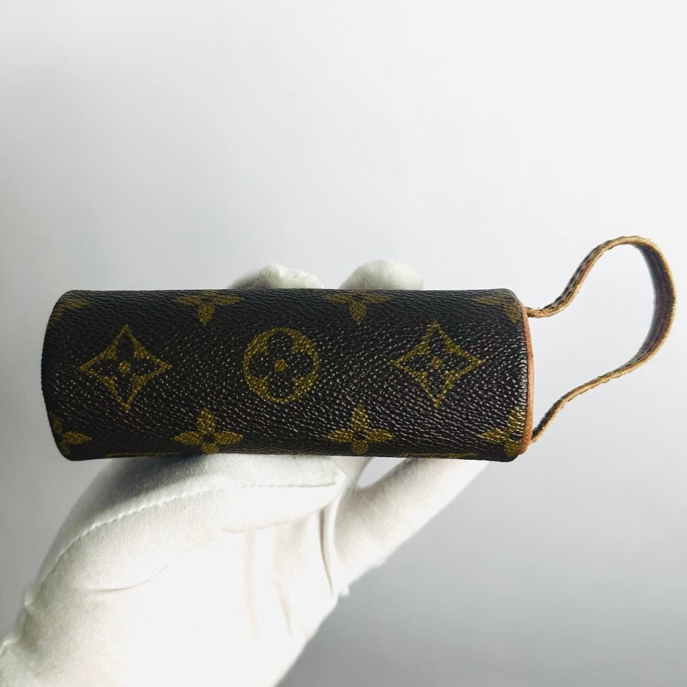 Louis Vuitton LV Monogram Logo GHW Papillon Roller Pochette Wrislet Pouch Clutch Case