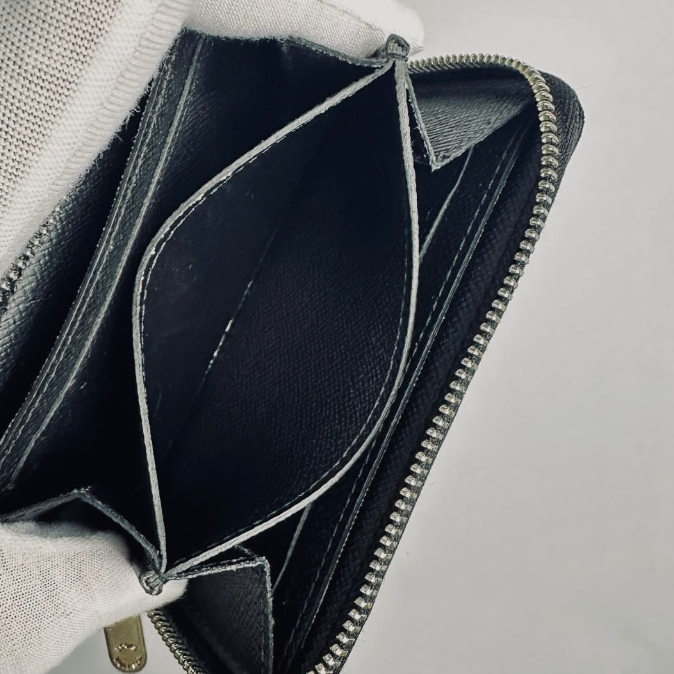 Louis Vuitton LV Damier Graphite DG Monogram Logo Zippy Zip Around Compact Wallet