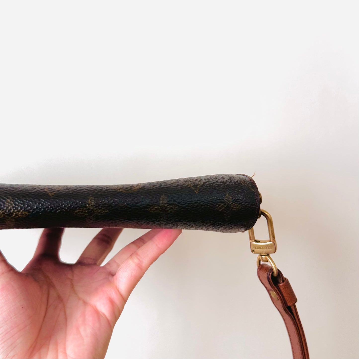 Louis Vuitton LV Orsay Monogram Logo GHW Wrislet Toiletry Pouch Clutch Case