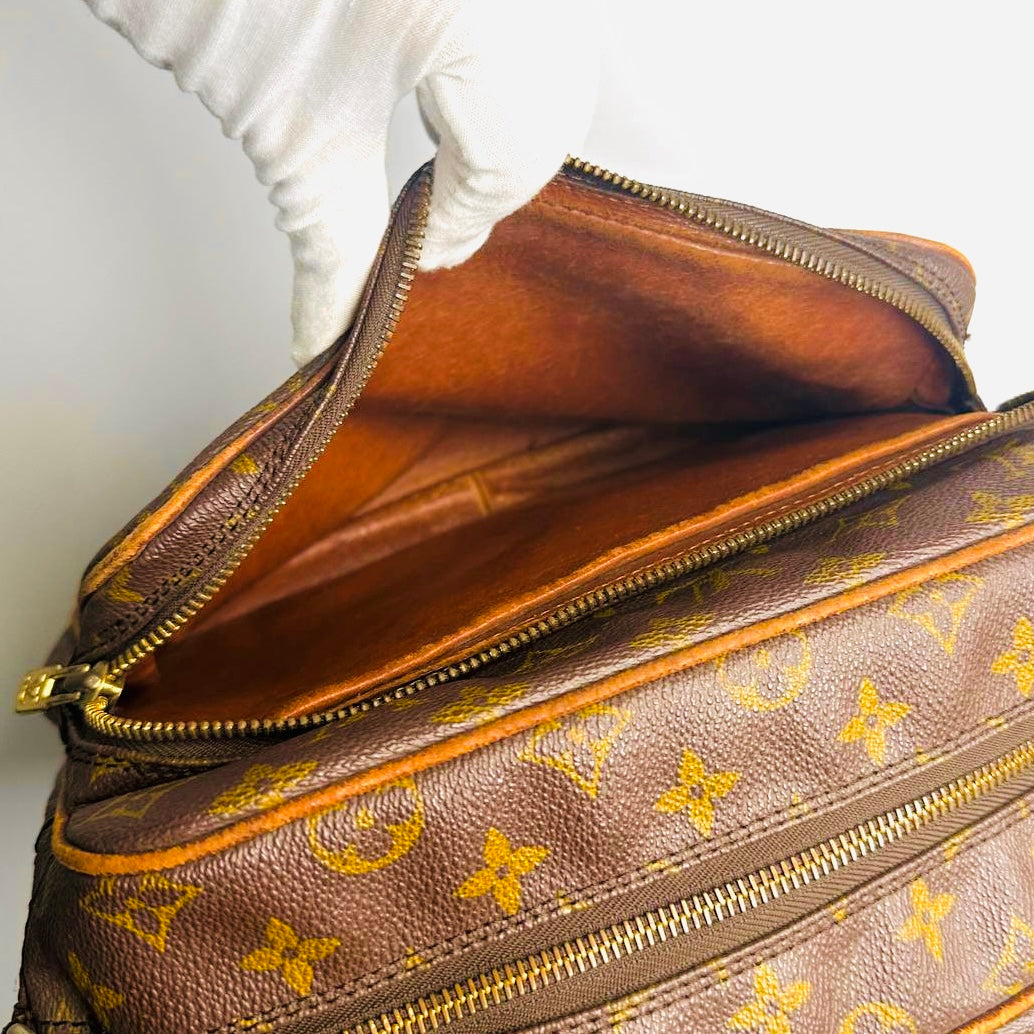 Louis Vuitton LV Nile Reporter Monogram Logo GHW Camera Messenger Shoulder Sling Bag