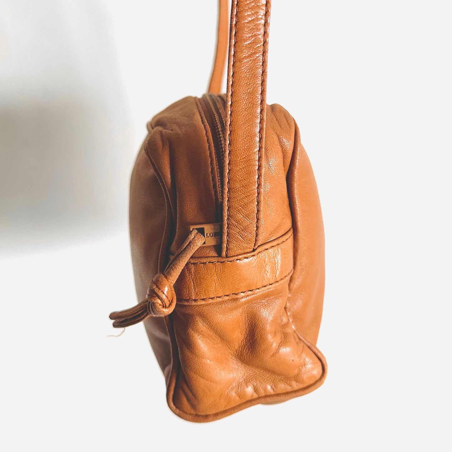 Loewe Caramel Brown Smooth Leather Giant Anagram Logo Monogram Camera Shoulder Sling Bag