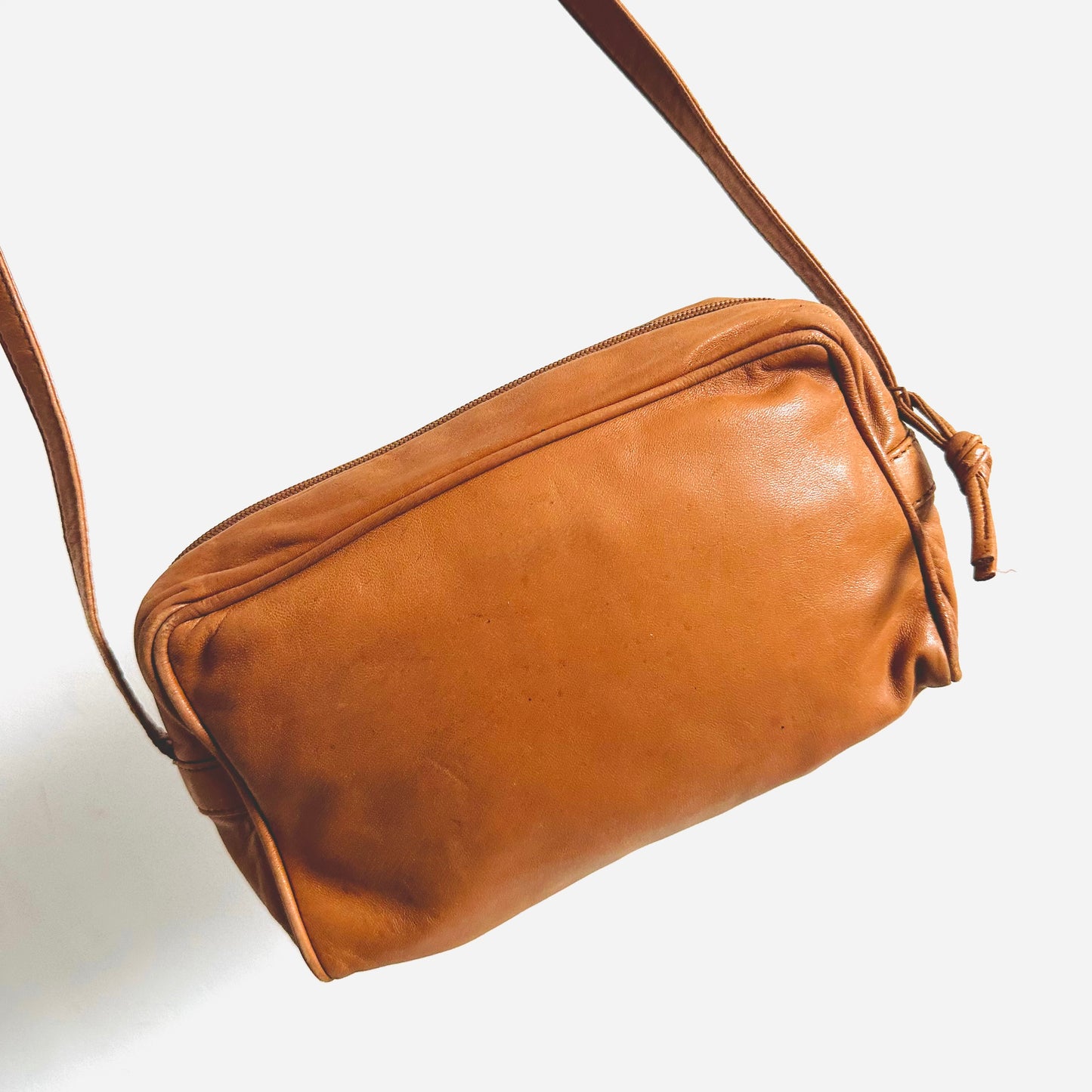 Loewe Caramel Brown Smooth Leather Giant Anagram Logo Monogram Camera Shoulder Sling Bag