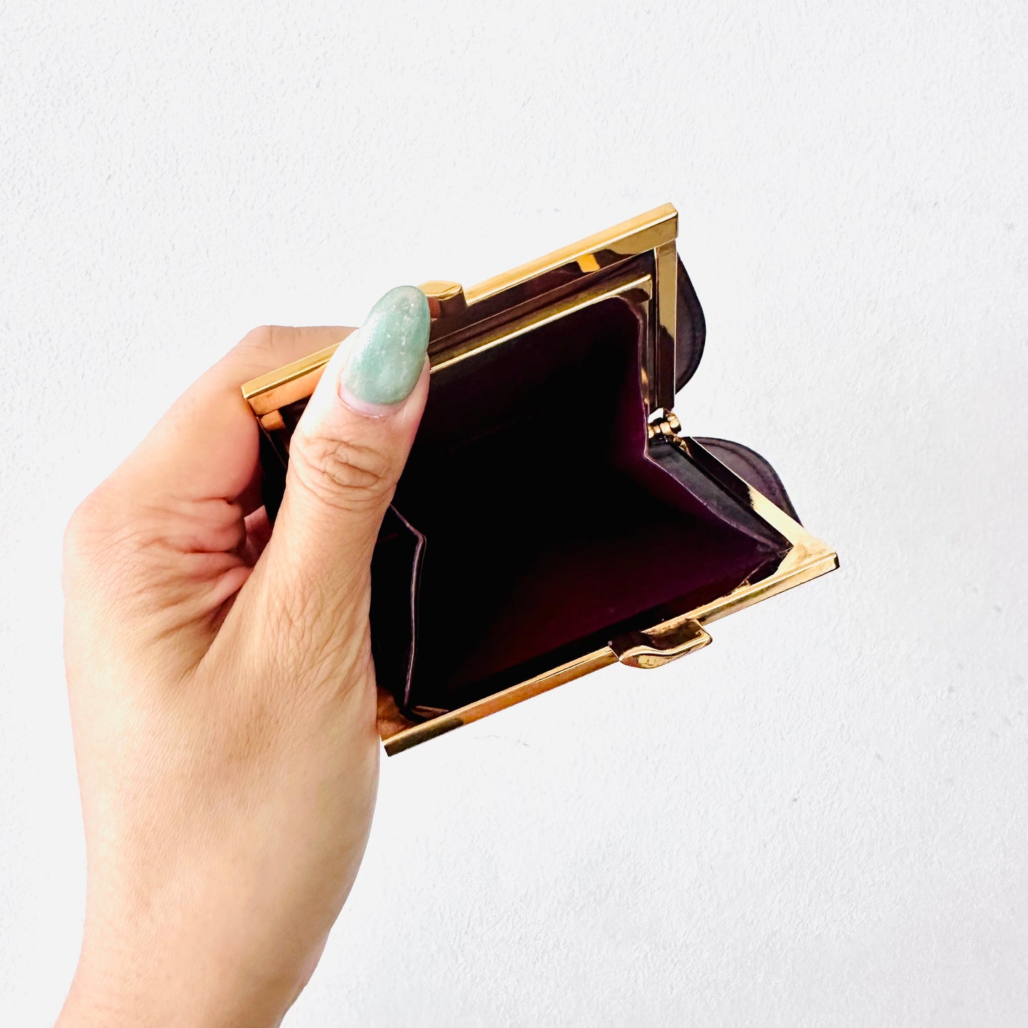 Cartier Maroon GHW Monogram Logo Smooth Leather Vintage Round Coin Purse