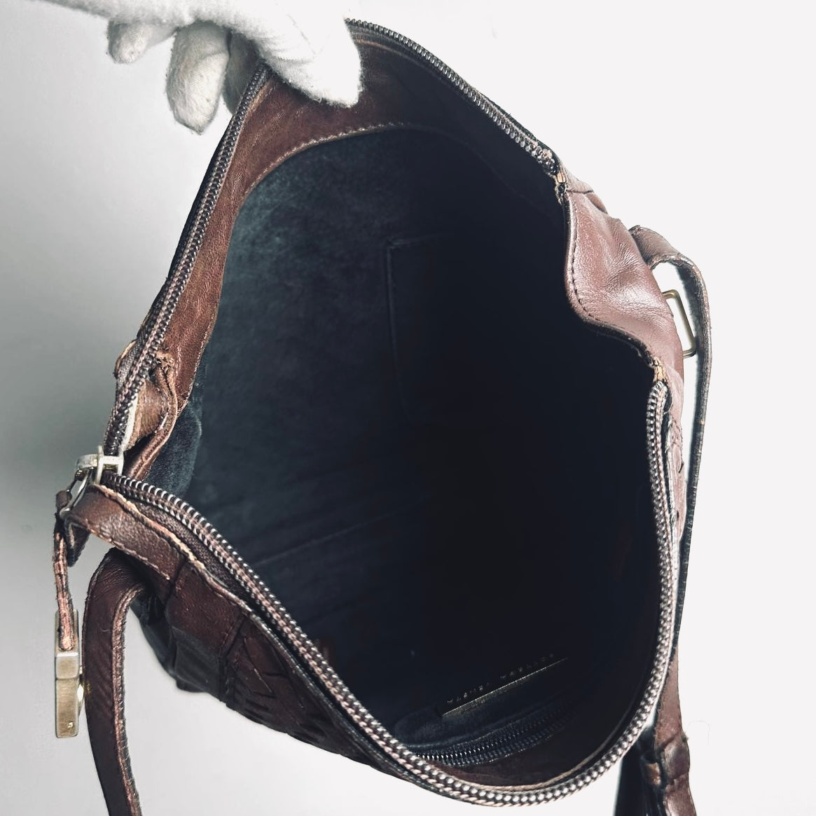 Bottega Veneta BV Dark Brown GHW Intrecciato Nappa Woven Leather Shoulder Sling Vintage Bag