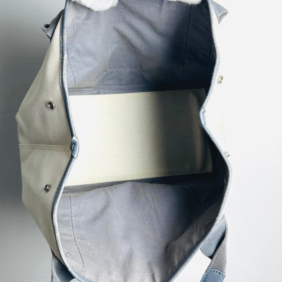 Balenciaga Cabas Blue / White Monogram Logo Small S Shopper Shoulder Tote Bag With Pouch