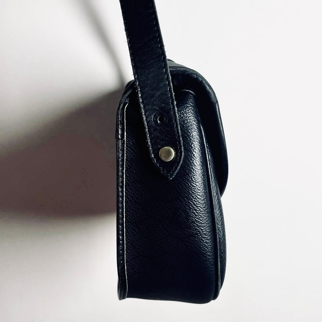 Christian Dior CD Black GHW Honeycomb Oblique Logo Monogram Flap Vintage Shoulder Sling Bag