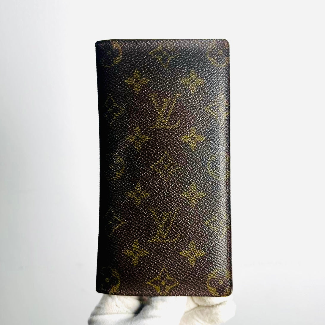 Louis Vuitton LV Brazza Monogram Logo Long Bifold Flap Slim Wallet
