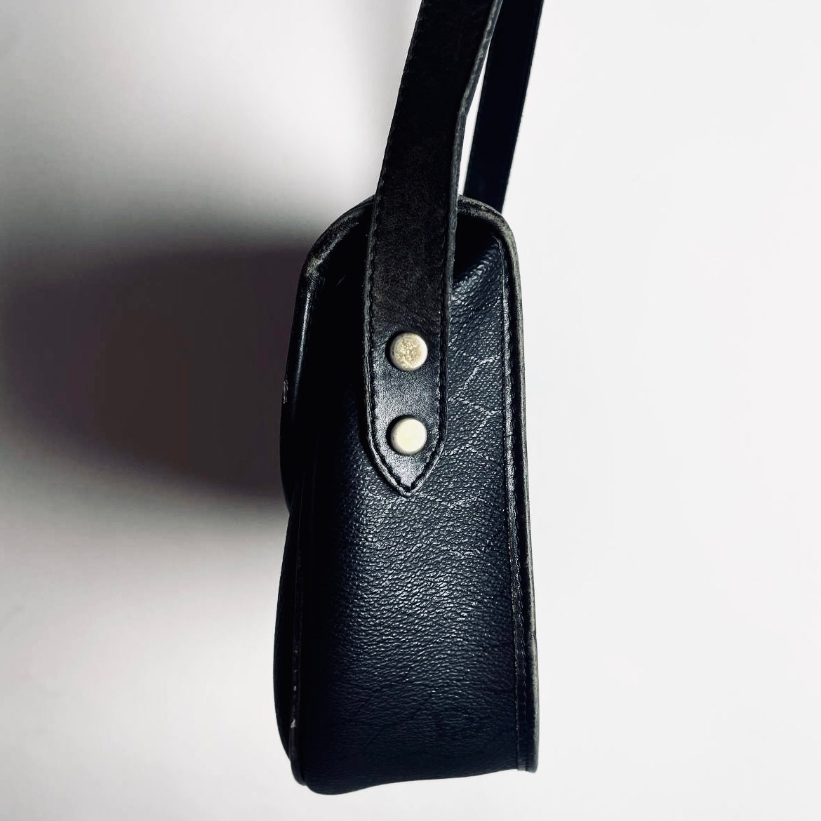 Christian Dior CD Black GHW Honeycomb Oblique Logo Monogram Flap Vintage Shoulder Sling Bag