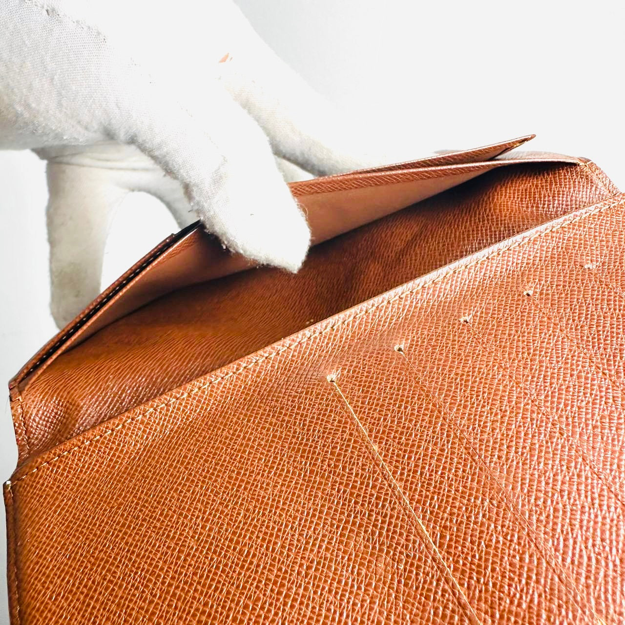 Louis Vuitton LV Brazza Monogram Logo Long Bifold Flap Slim Wallet