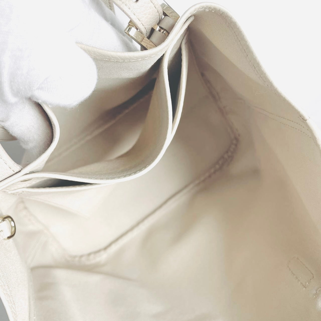 Faure Le Page FLP Sable Taupe Beige Daily Battle 27 Monogram Logo & Leather Shopper Shoulder Tote Bag