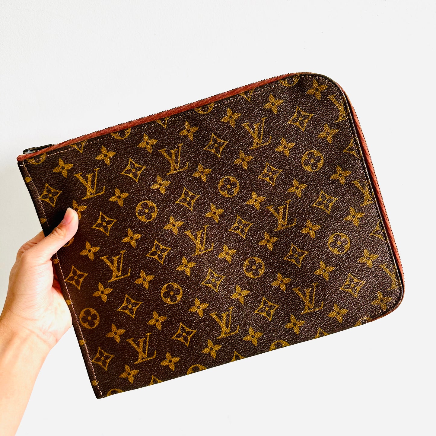 Louis Vuitton LV Monogram Logo Poche Documents 29 Vintage Pouch Clutch Case