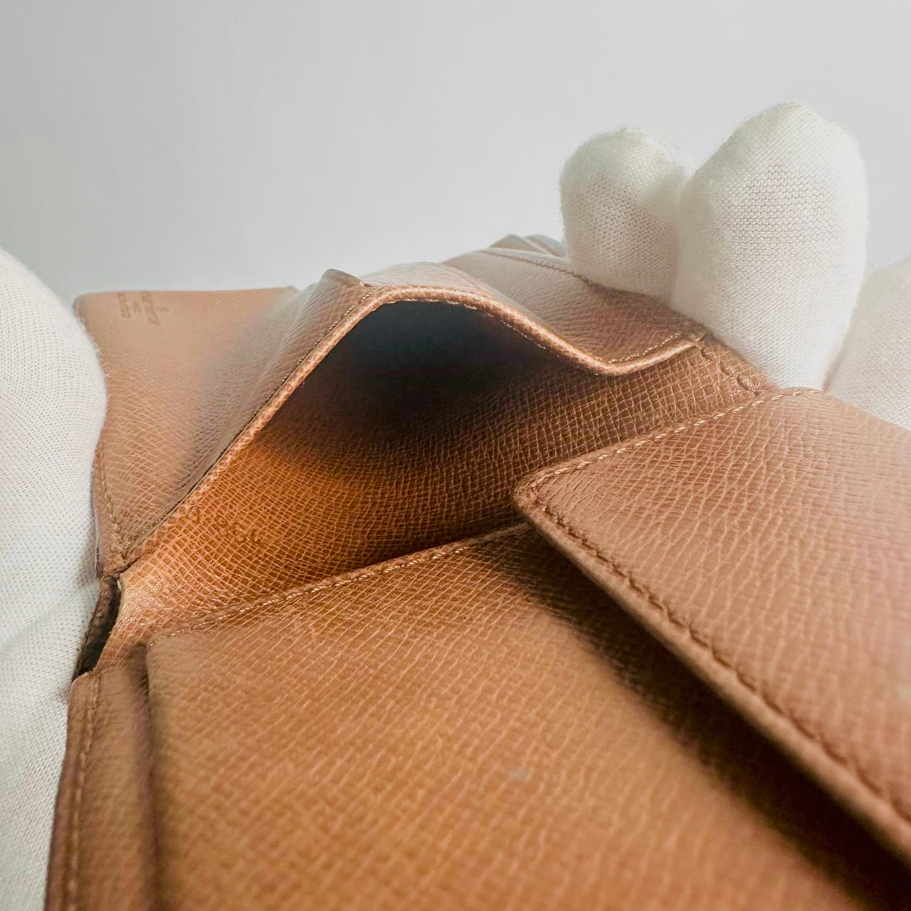 Louis Vuitton LV Porte Monnaie Marco Monogram Logo Flap Bifold Slim Wallet