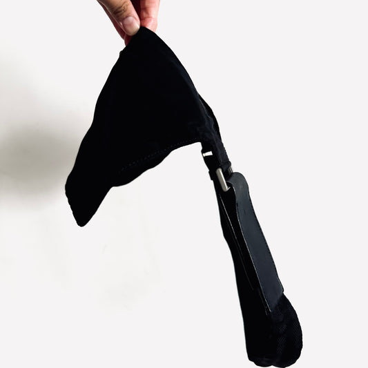 Prada Black Tessuto Logo Classic Nylon Waist Belt Shoulder Sling Bag