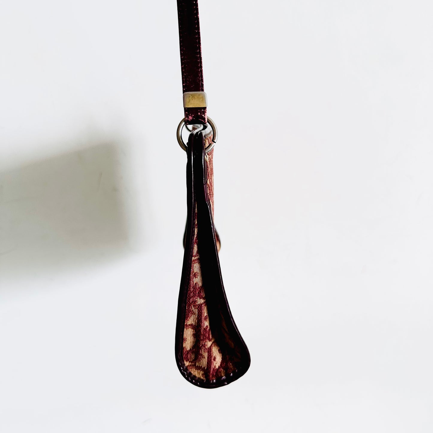 Christian Dior CD Maroon Red GHW Oblique Monogram Logo Shoulder Sling Bag