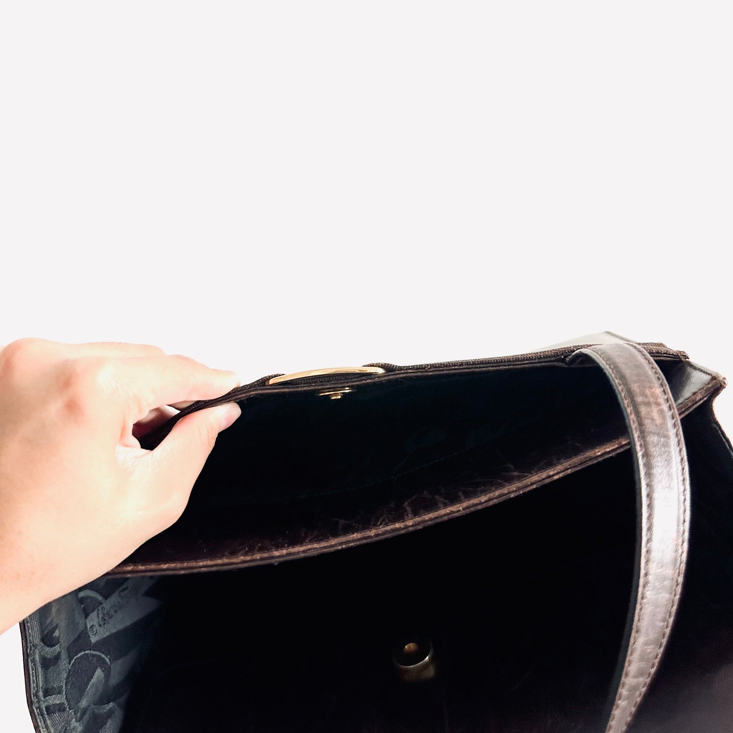Salvatore Ferragamo Kelly Vara Bow Dark Brown GHW Smooth Leather Top Handle Shoulder Shopper Tote Bag