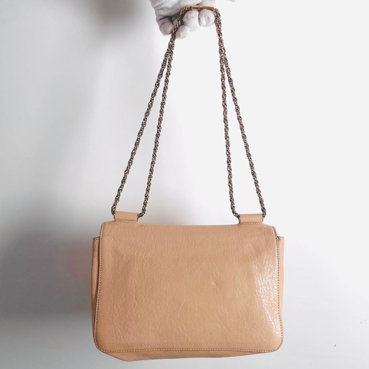 Chloe Elsie Blush Pink GHW 2-Way Leather Chain Flap Shoulder Sling Bag