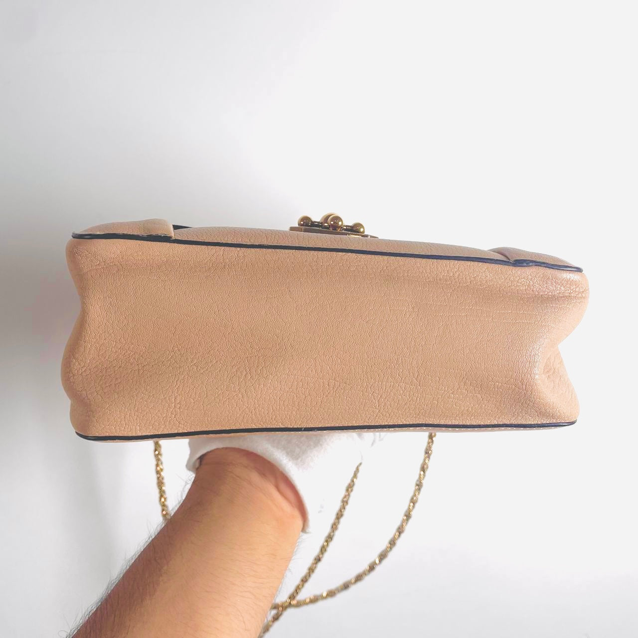 Chloe Elsie Blush Pink GHW 2-Way Leather Chain Flap Shoulder Sling Bag