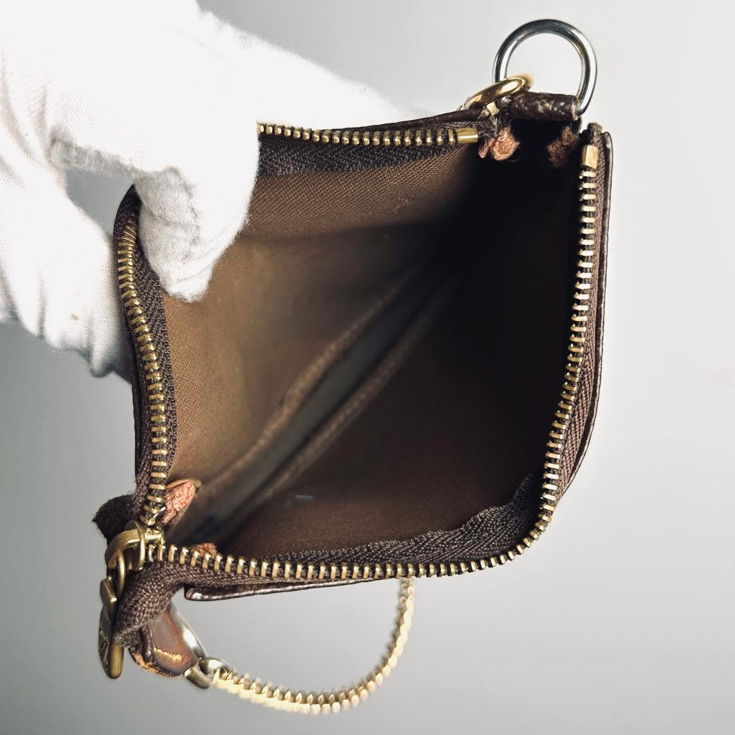 Louis Vuitton Monogram Logo GHW LV Mini Shoulder Hobo Pochette Accessoires Accessories Bag