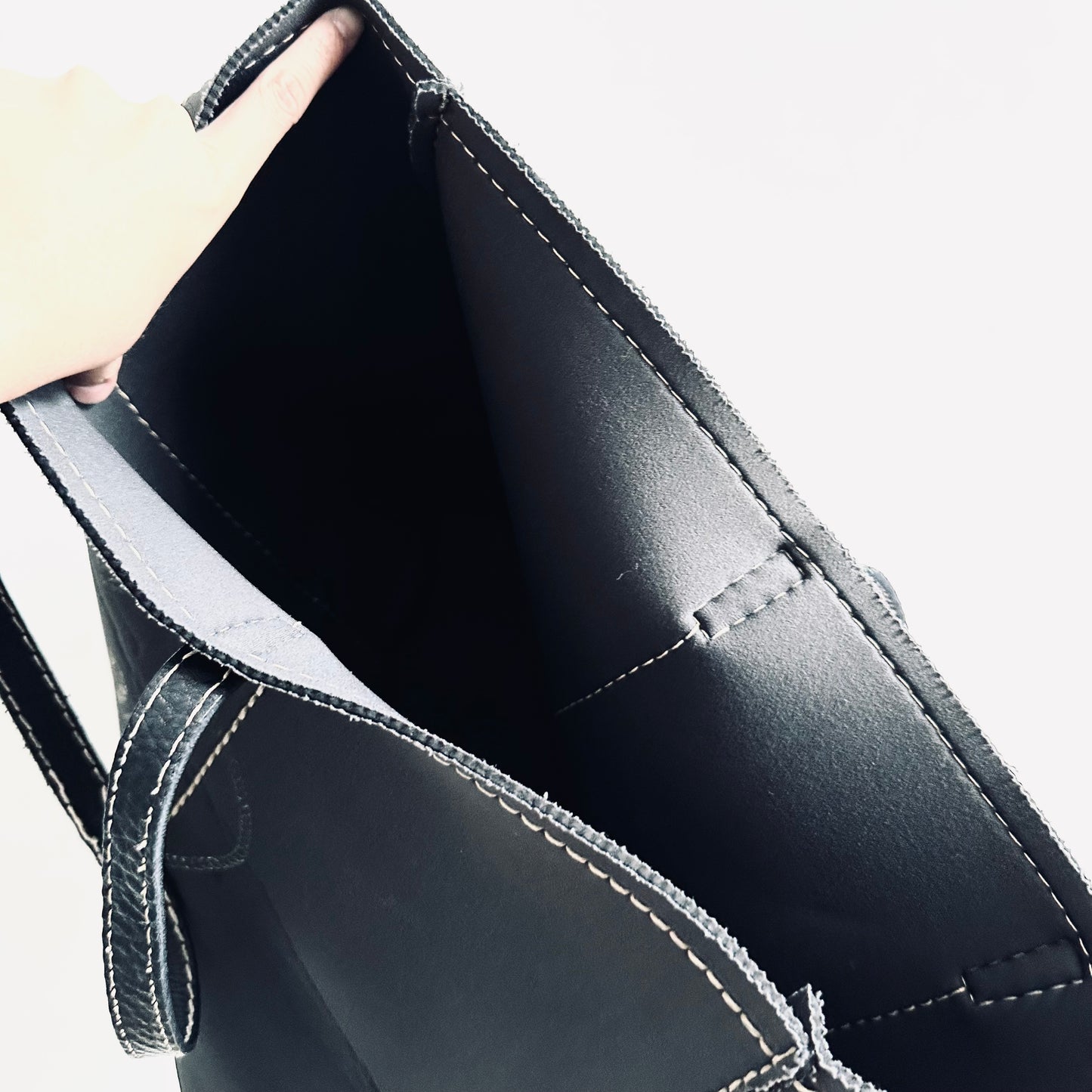 Prada Black Classic Monogram Logo Wide Shopper Shoulder Tote Bag