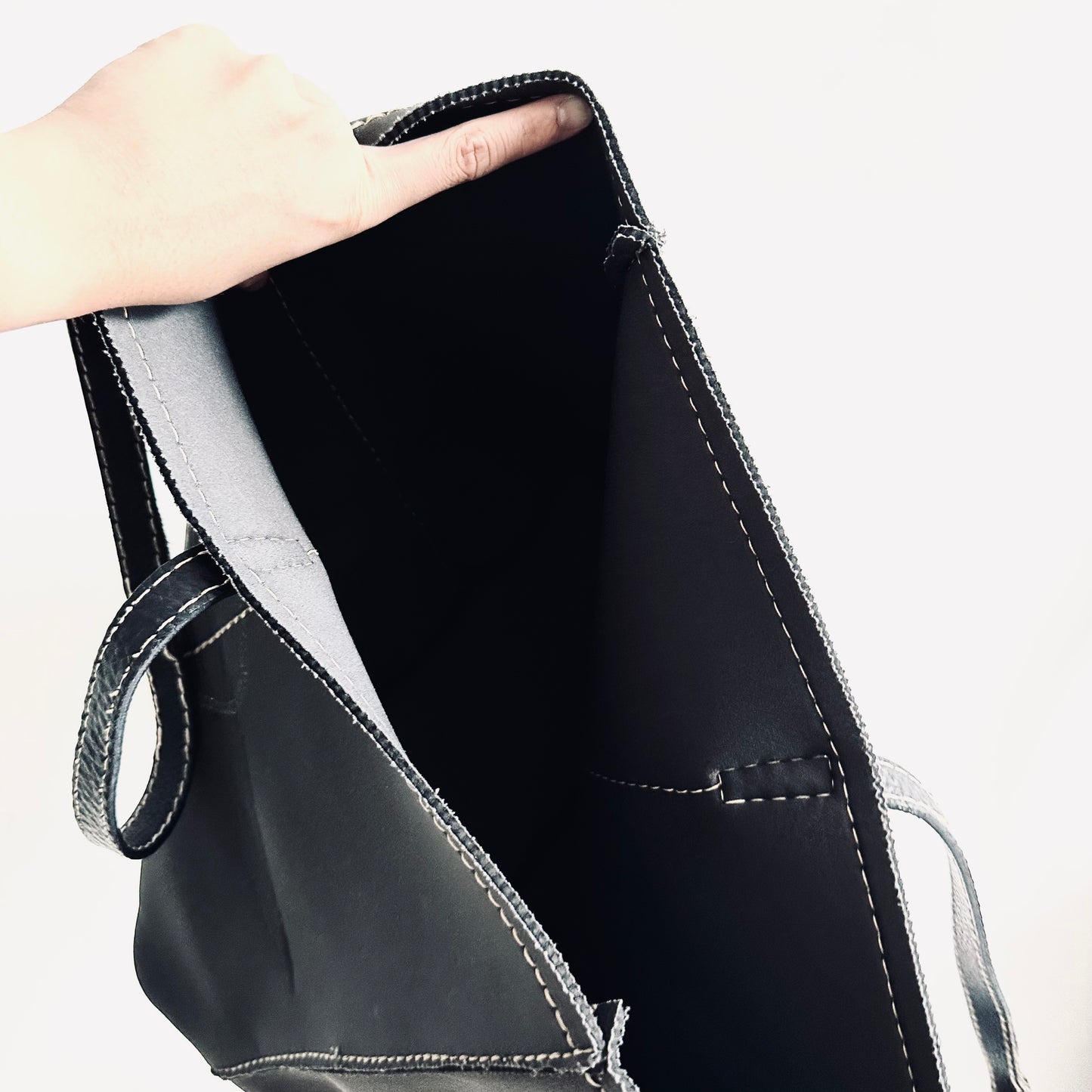 Prada Black Classic Monogram Logo Wide Shopper Shoulder Tote Bag