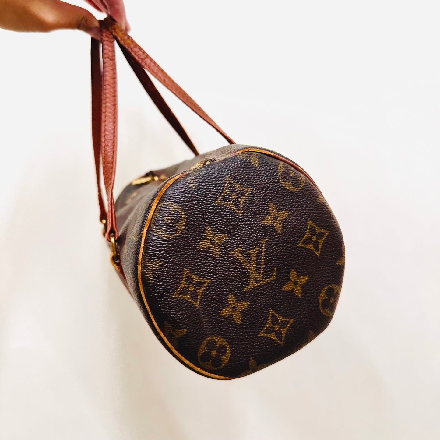 Louis Vuitton LV Monogram Logo Roller Papillon 26 GHW Shoulder Vintage Boston Bag