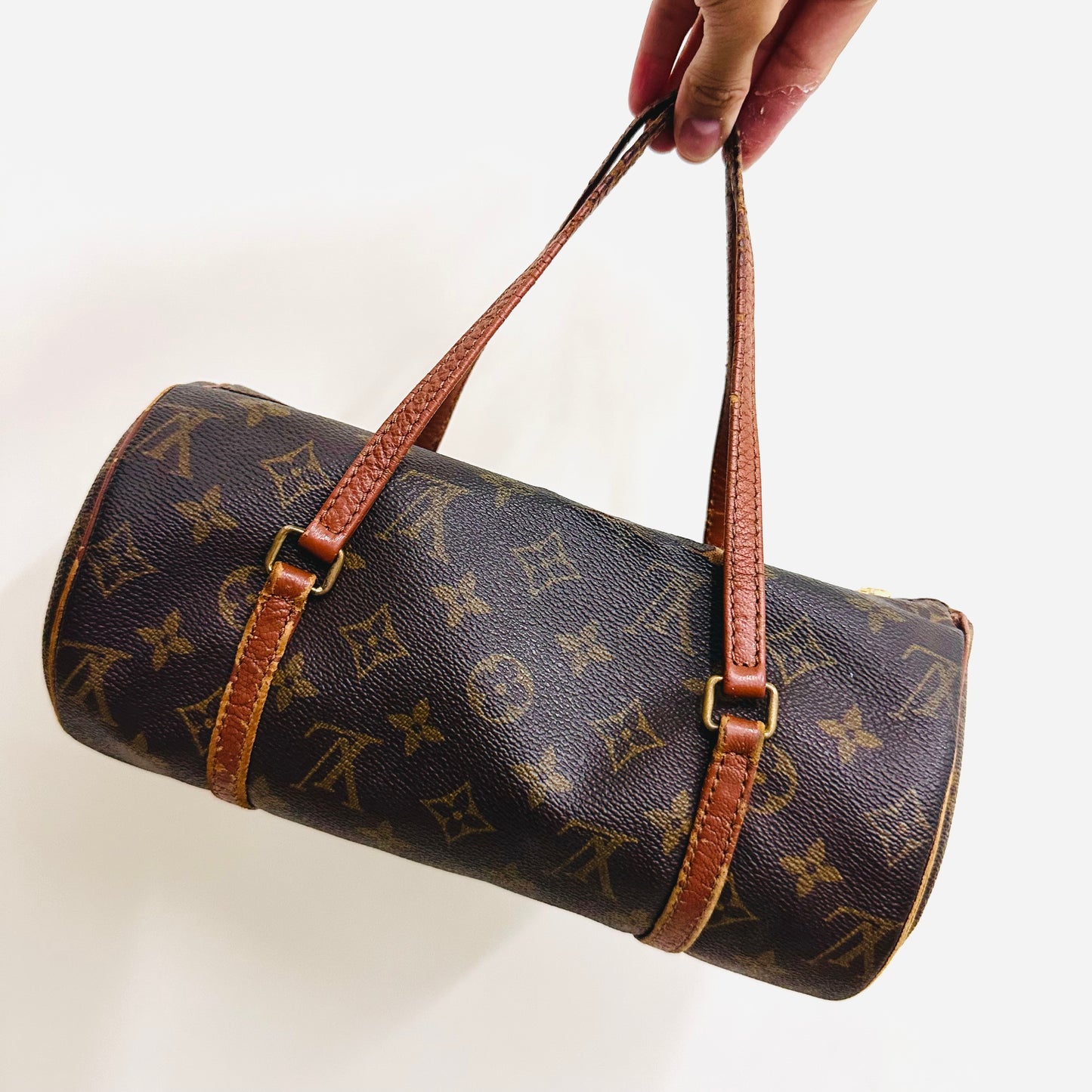 Louis Vuitton LV Monogram Logo Roller Papillon 26 GHW Shoulder Vintage Boston Bag