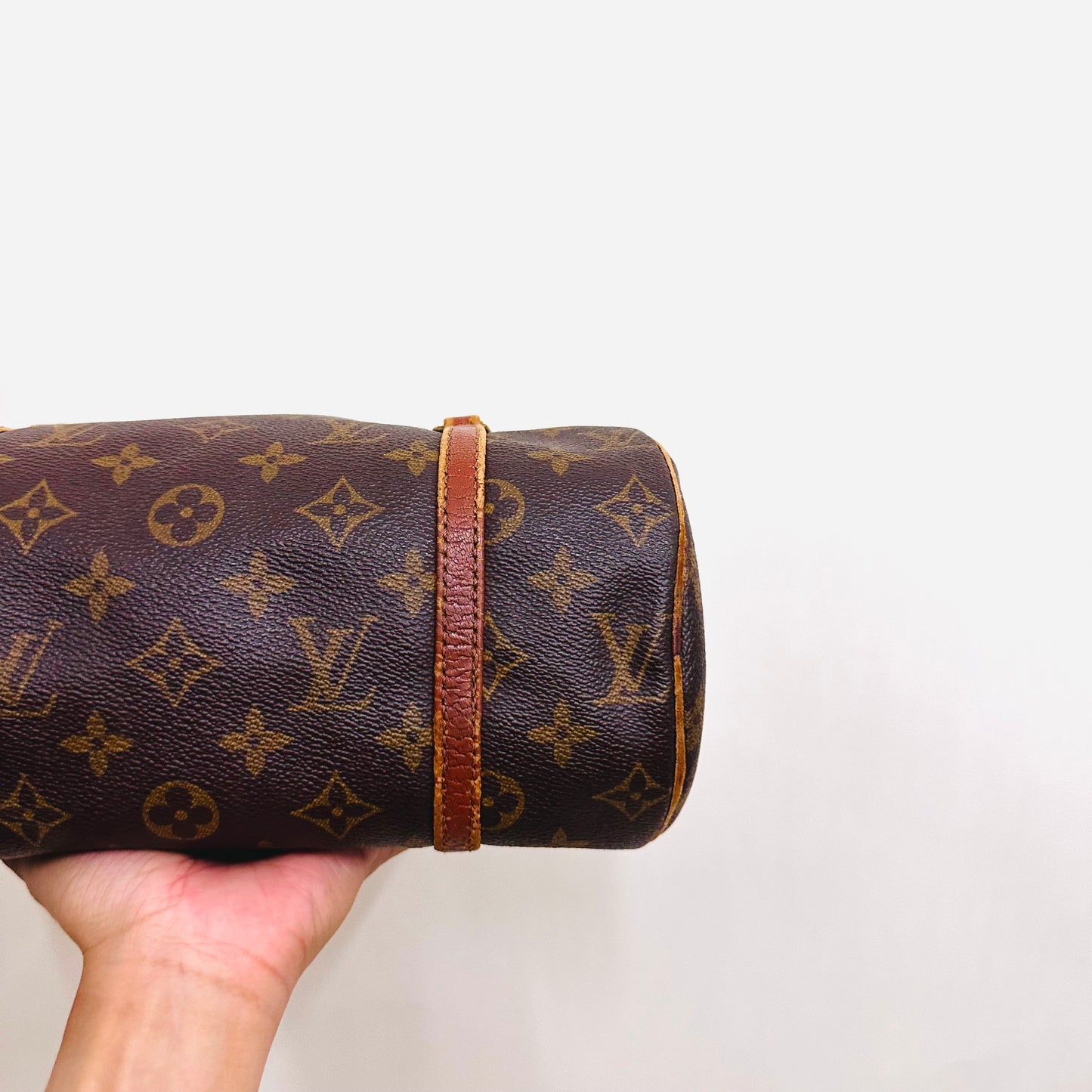 Louis Vuitton LV Monogram Logo Roller Papillon 26 GHW Shoulder Vintage Boston Bag