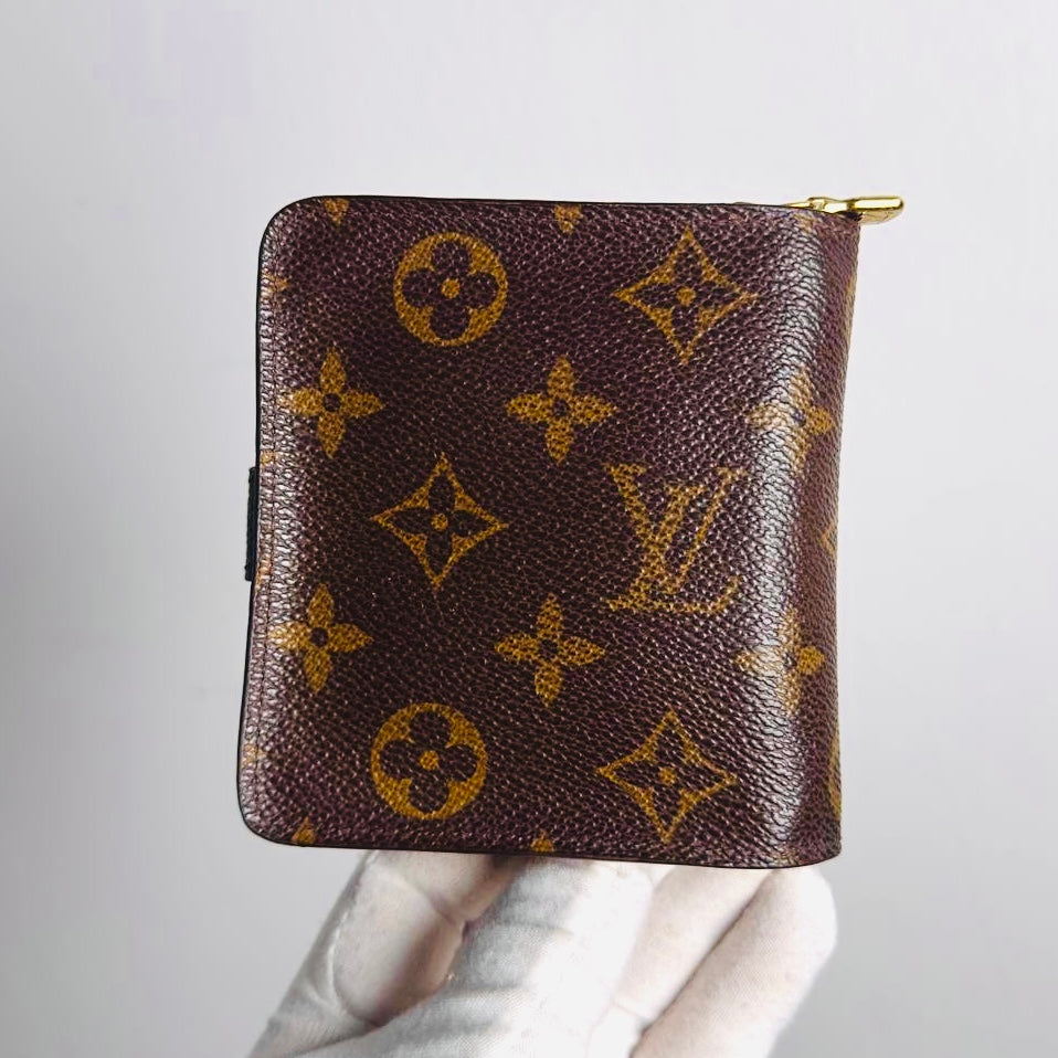 Louis Vuitton LV Porte Monnaie GHW Monogram Logo Compact Zippy Bifold Wallet