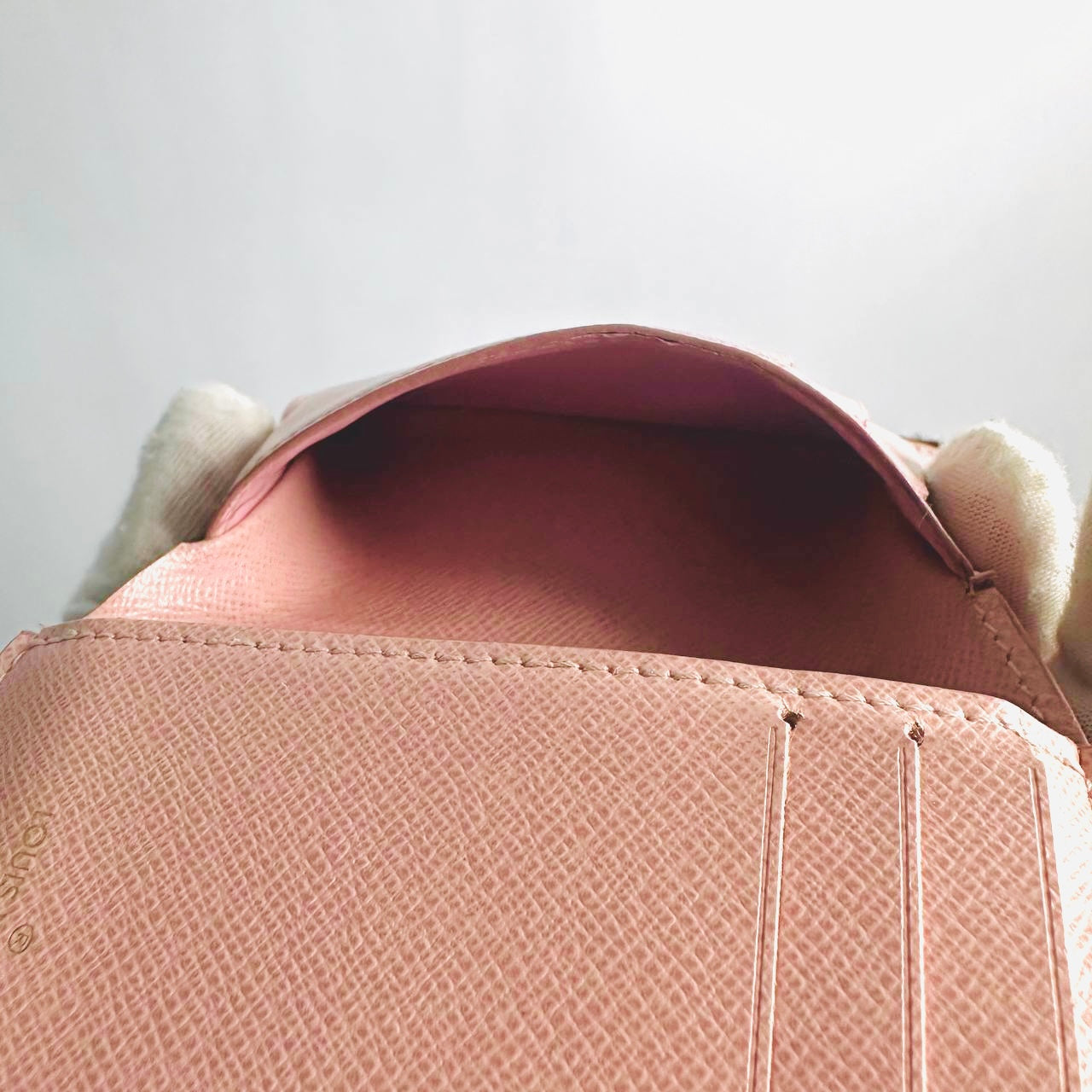 Louis Vuitton LV Victorine Monogram Logo & Rose Ballerine Leather GHW Flap Compact Trifold Wallet