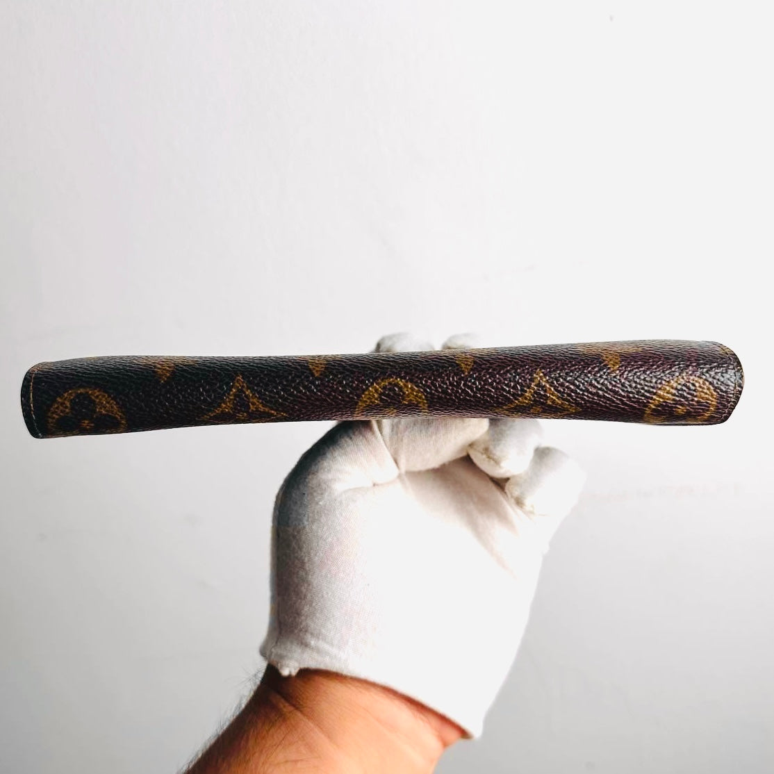 Louis Vuitton LV Sarah Monogram Logo GHW Vintage Flap Long Wallet