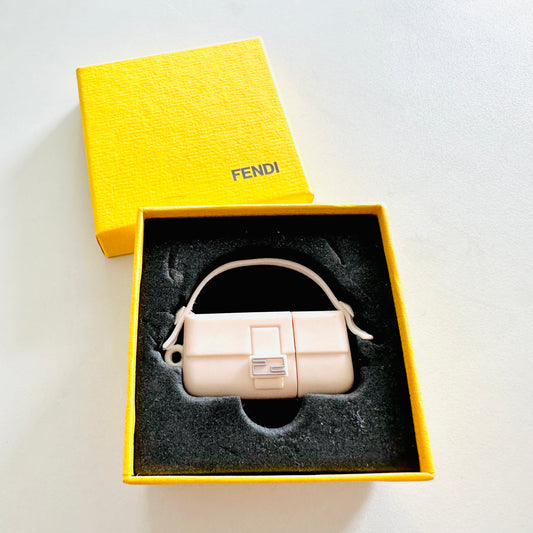 Fendi Pink Zucca FF Monogram Logo Flap Hobo Mamma Baguette Mini USB Flash Thumb Drive