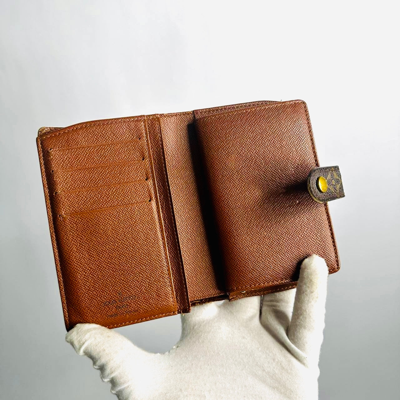Louis Vuitton LV Porte Monnaie Monogram Logo GHW Compact Flap Bifold Wallet