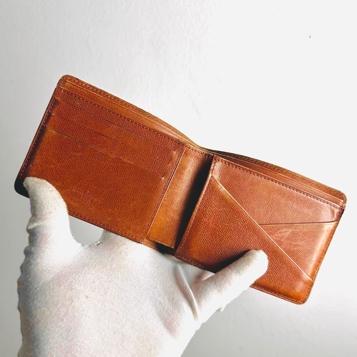 Louis Vuitton LV Monogram Logo GHW Marco Multiple Flap Bifold Compact Wallet