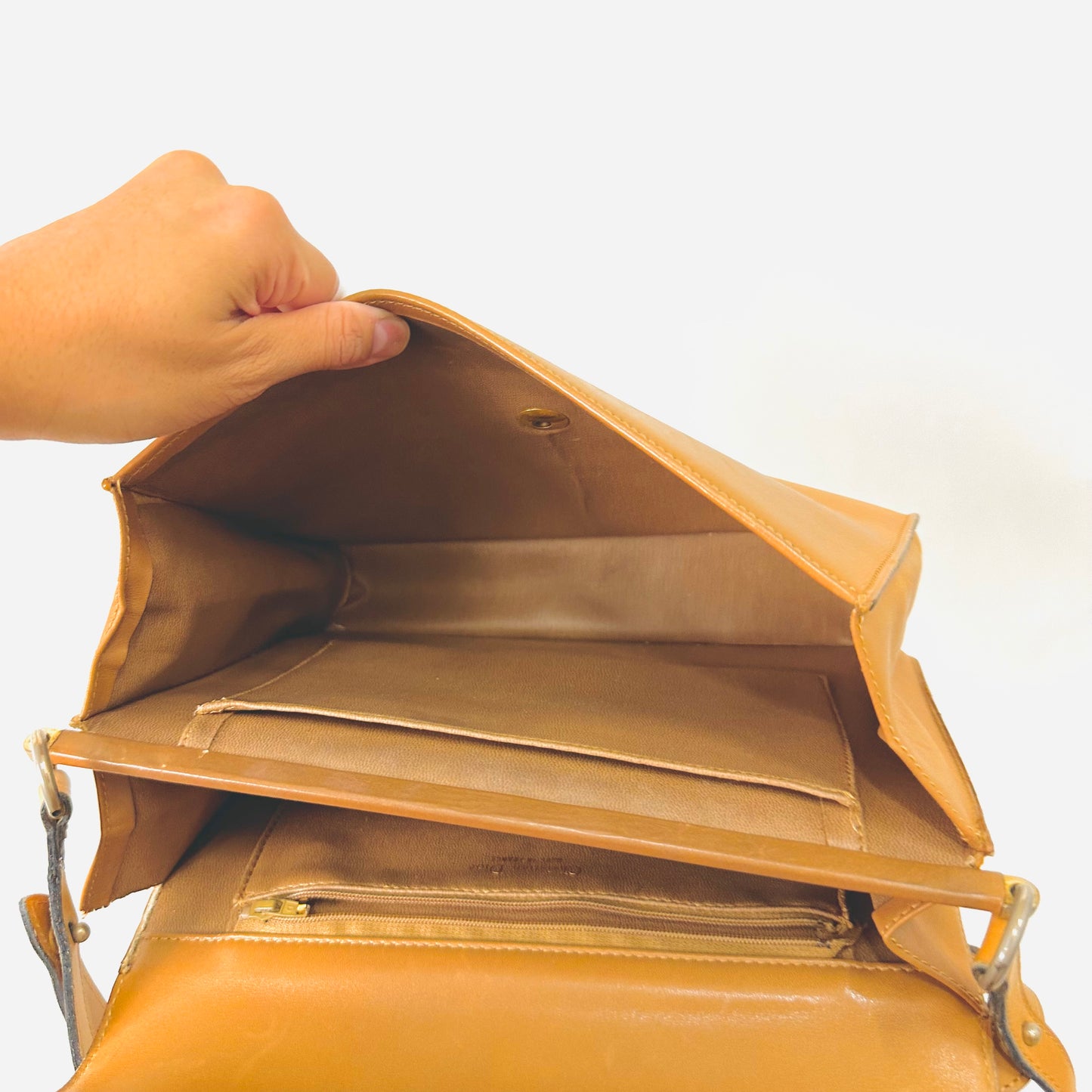 Christian Dior Caramel Brown GHW Monogram CD Logo Smooth Leather 2-Way Vintage Flap Shoulder Sling Bag