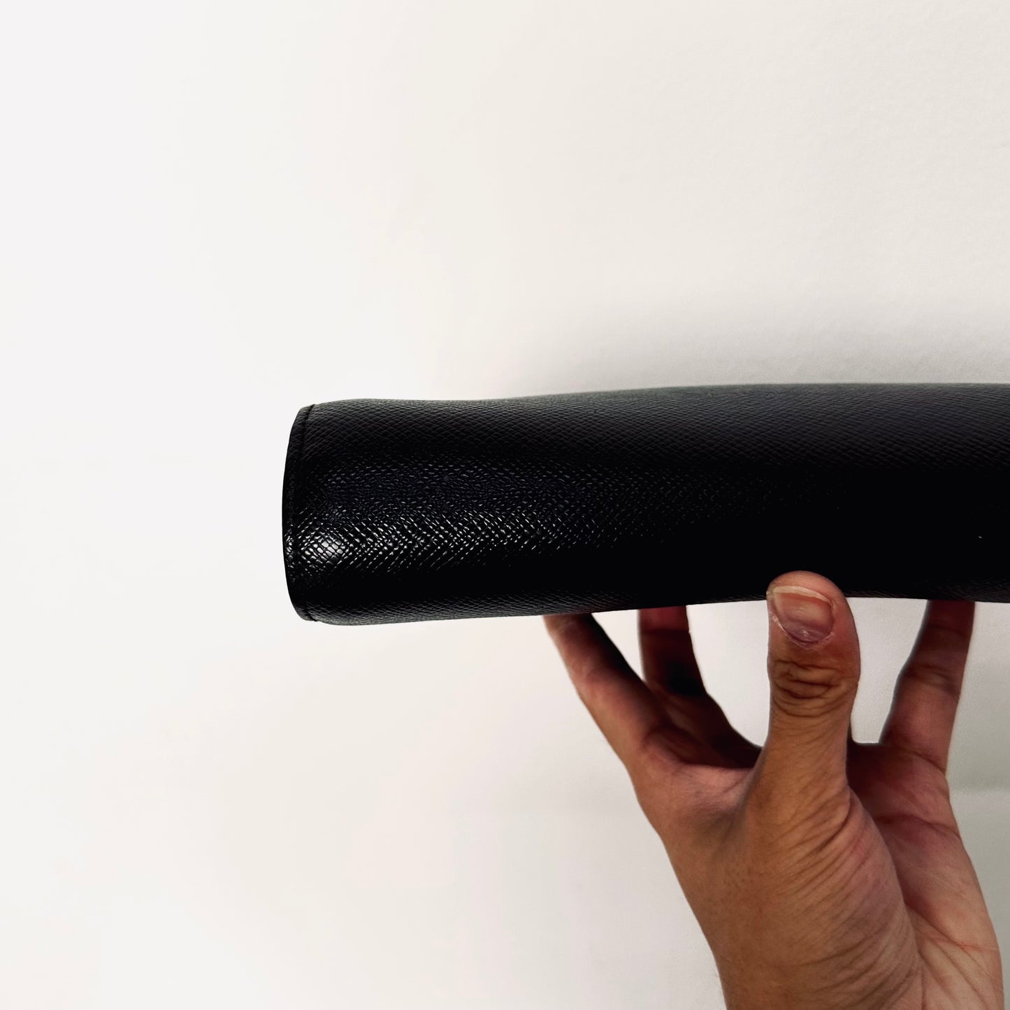 Louis Vuitton LV Orsay Black Monogram Logo Epi Leather Wrislet Toiletry Pouch Clutch Case