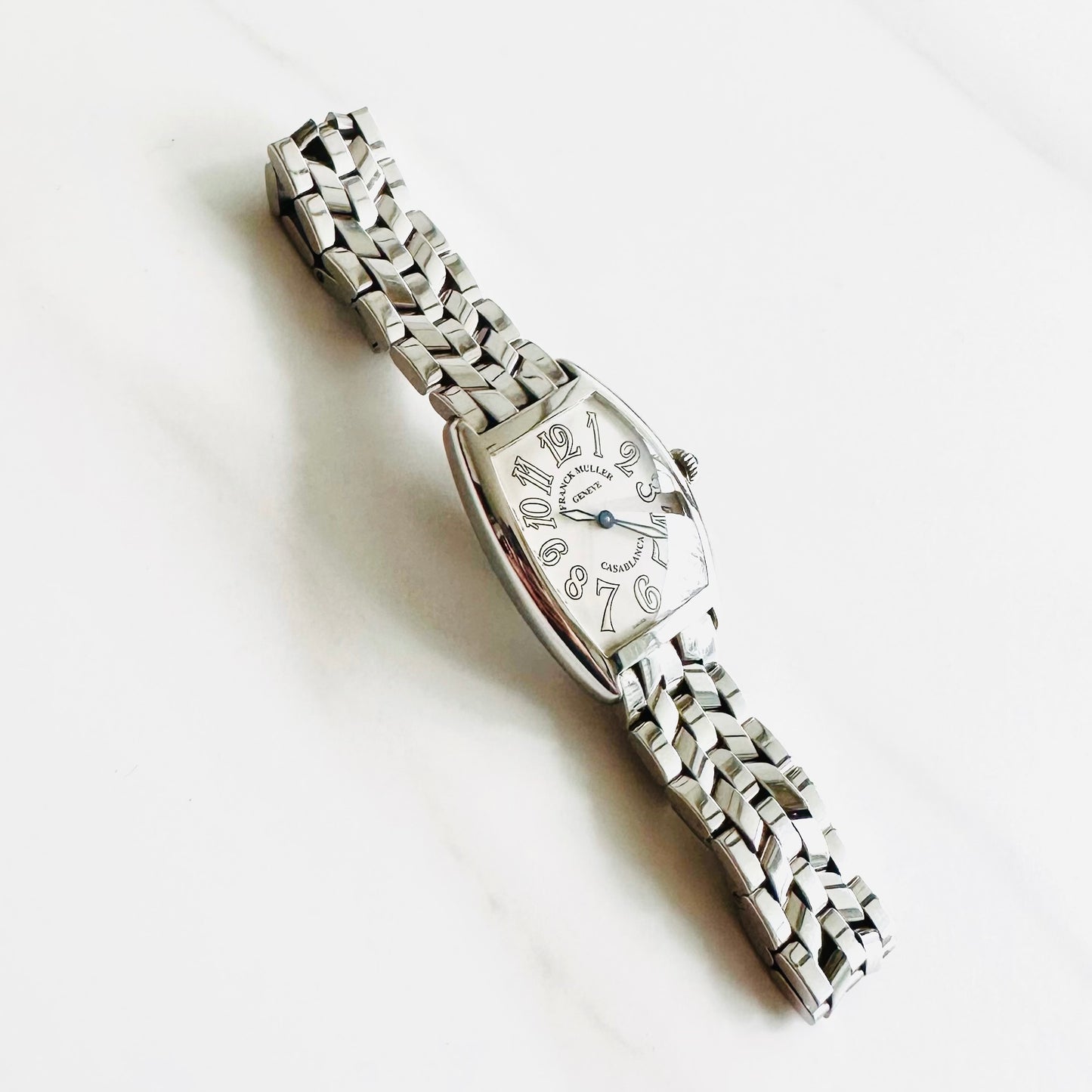 Franck Muller FM Casablanca Curvex 1752 QZ White Dial Stainless Steel 24MM Quartz Watch