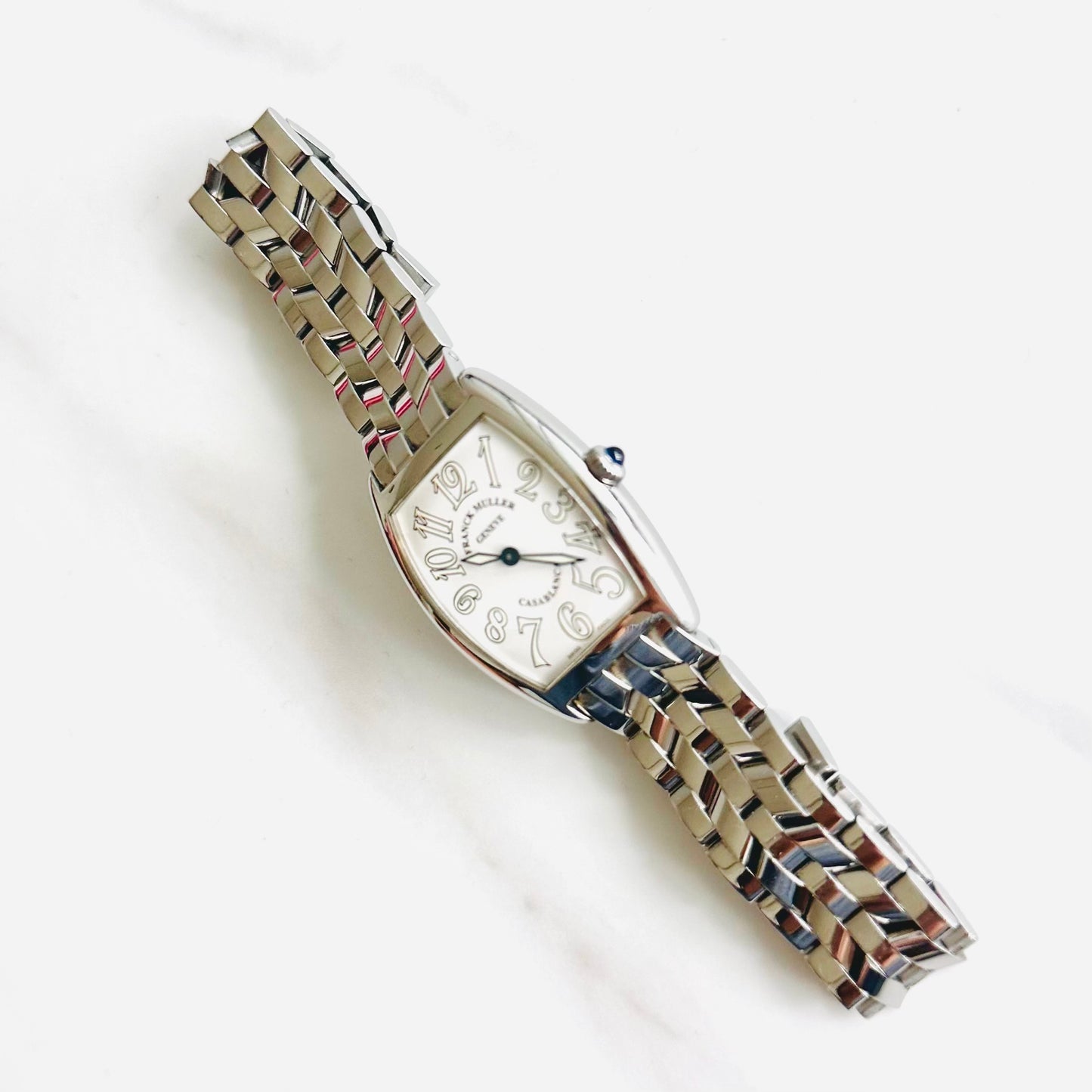 Franck Muller FM Casablanca Curvex 1752 QZ White Dial Stainless Steel 24MM Quartz Watch