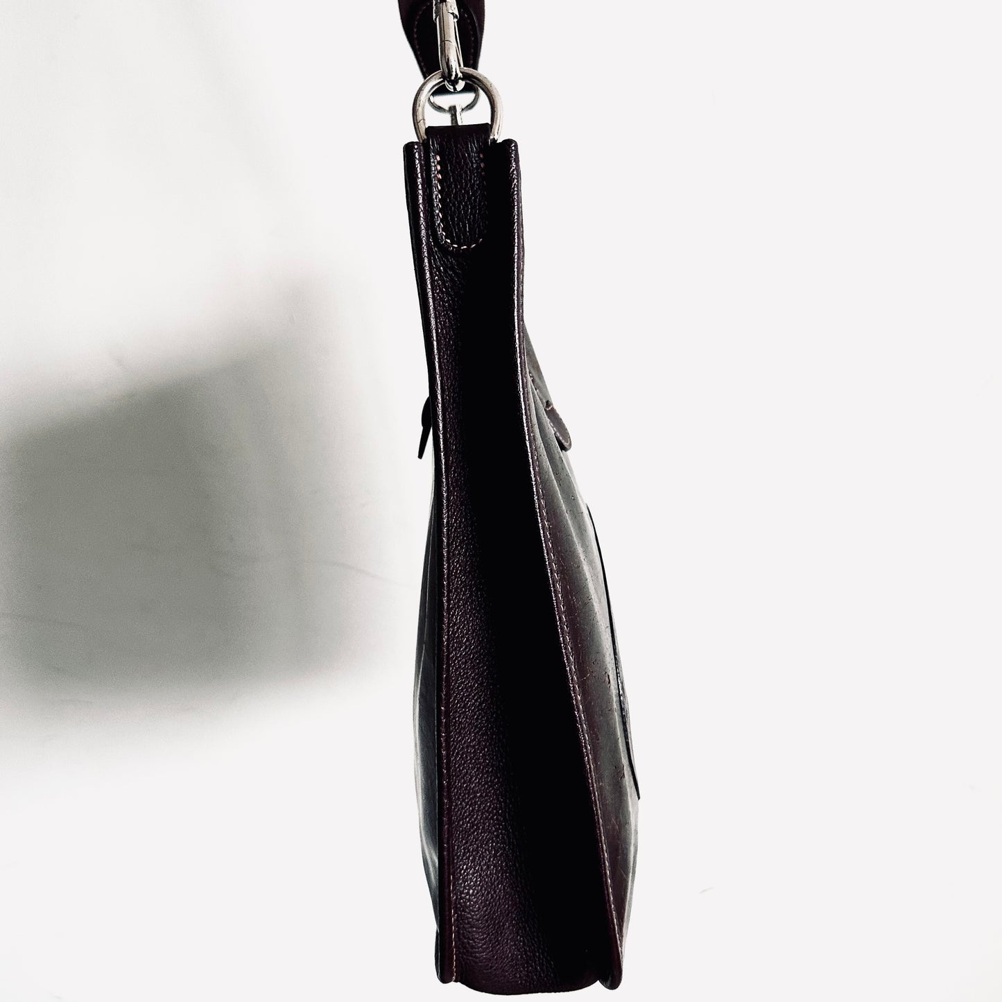 Hermes Dark Brown Evelyne GM In Amazonia/ Negonda Leather Shoulder Sling Bag