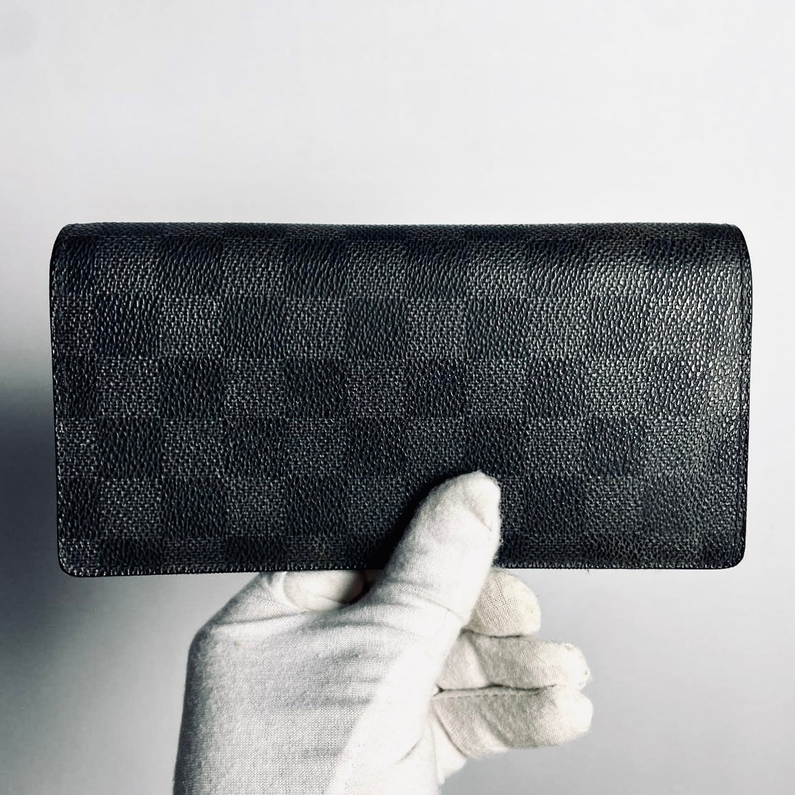 Louis Vuitton LV Brazza Damier Graphite Monogram Logo Long Bifold Flap Wallet