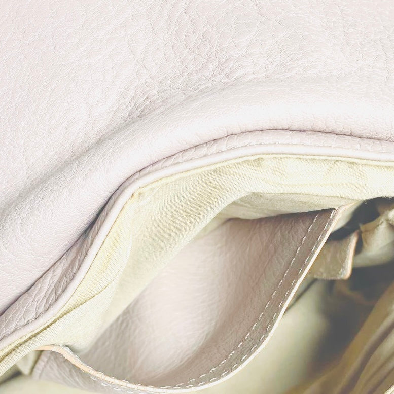 Chloe Lily Bliss Pink Bow Monogram Logo Pebbled Leather Top Handle Flap Shoulder Sling Bag