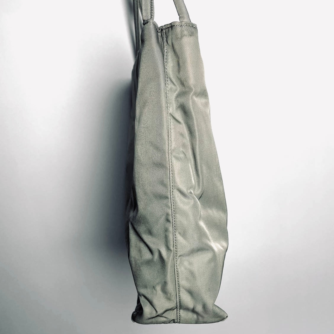 Prada Sage Green Tessuto City Classic Logo Structured Shoulder Tote Bag
