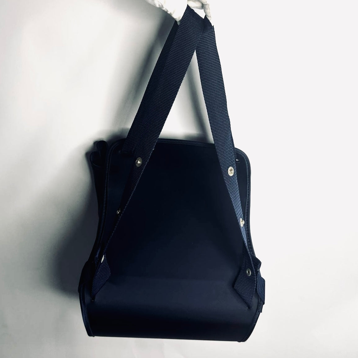 Hermes Navy Blue Voyage Sherpa Limited Edition Monogram Logo Drawstring Backpack Bag