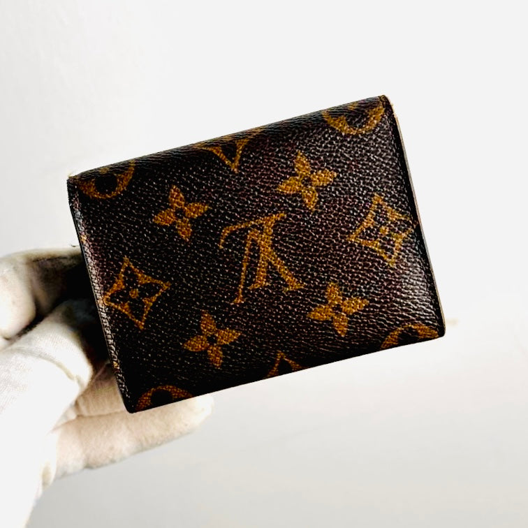 Louis Vuitton LV Monogram Logo GHW Flap Cardholder Card Case Holder Wallet