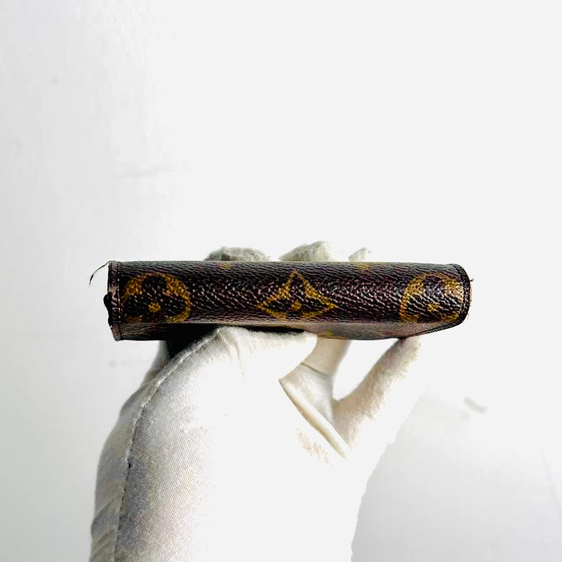 Louis Vuitton LV Monogram Logo GHW Flap Cardholder Card Case Holder Wallet