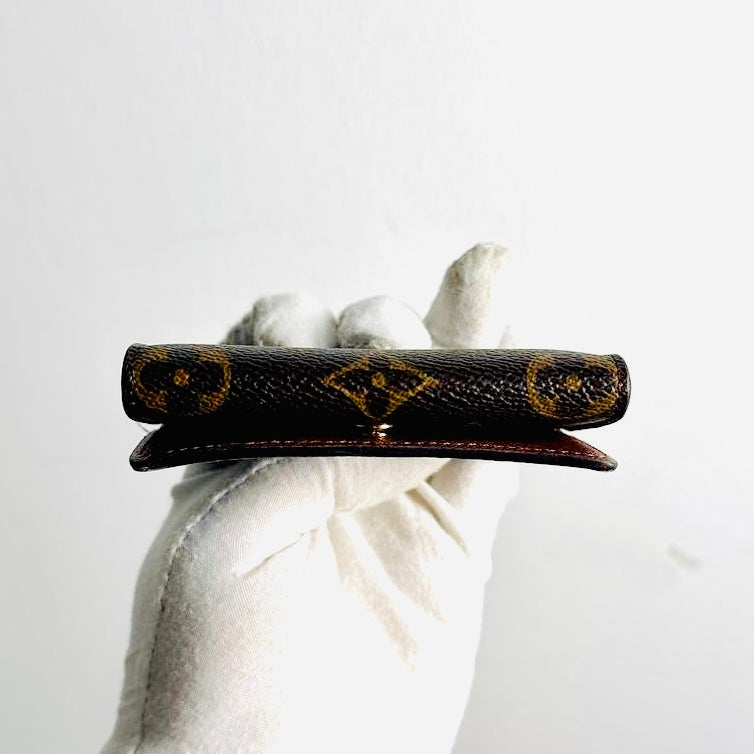 Louis Vuitton LV Monogram Logo GHW Flap Cardholder Card Case Holder Wallet