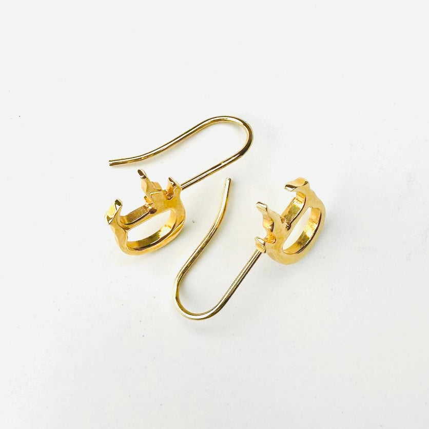 Christian Dior CD Giant Monogram Logo Gold Dangling Earrings