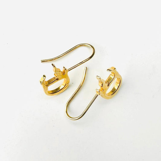 Christian Dior CD Giant Monogram Logo Gold Dangling Earrings