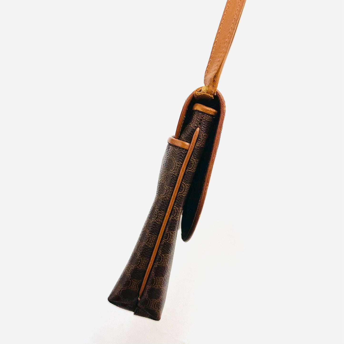 Celine Triomphe Macadam Monogram Logo GHW Flap Shoulder Sling Bag