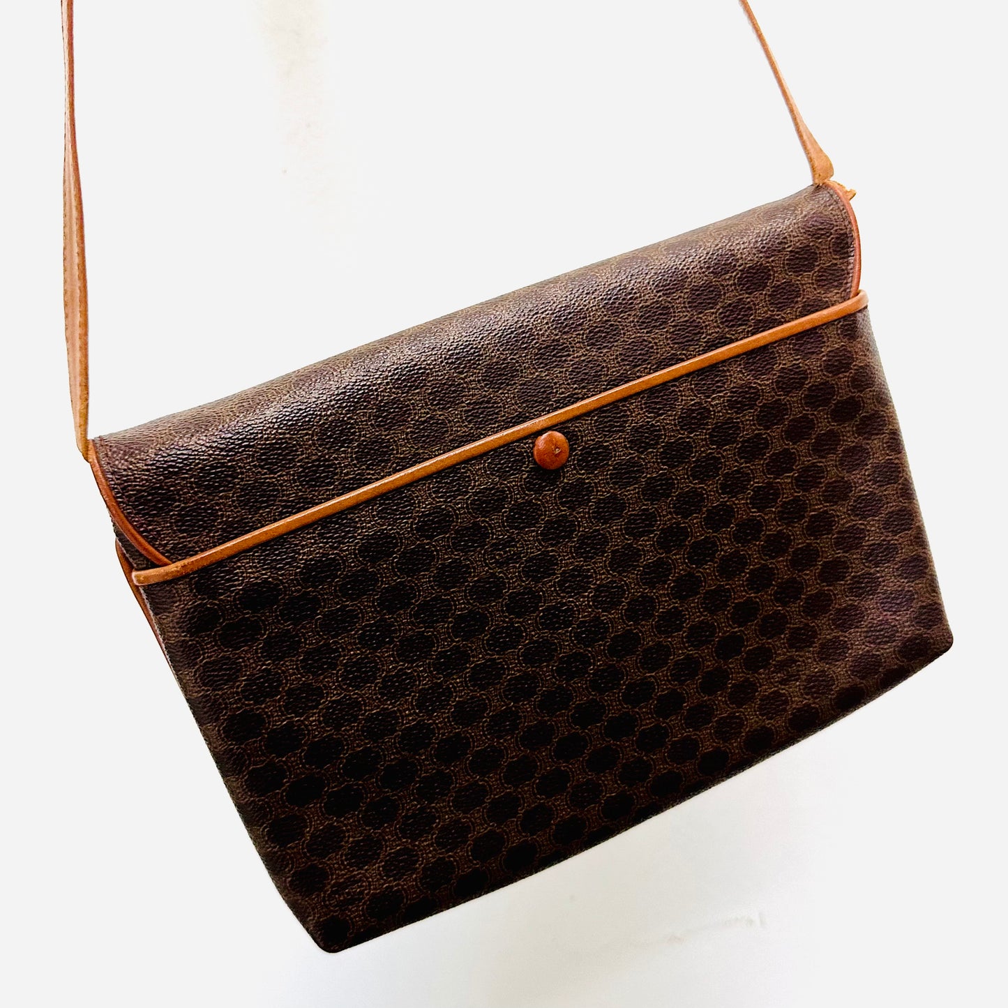 Celine Triomphe Macadam Monogram Logo GHW Flap Shoulder Sling Bag